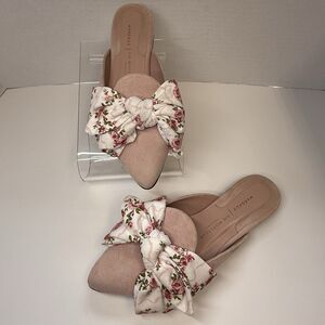 Gal Meets Glam x Margaux The Mule In Blush Suede Sz 35 1/2